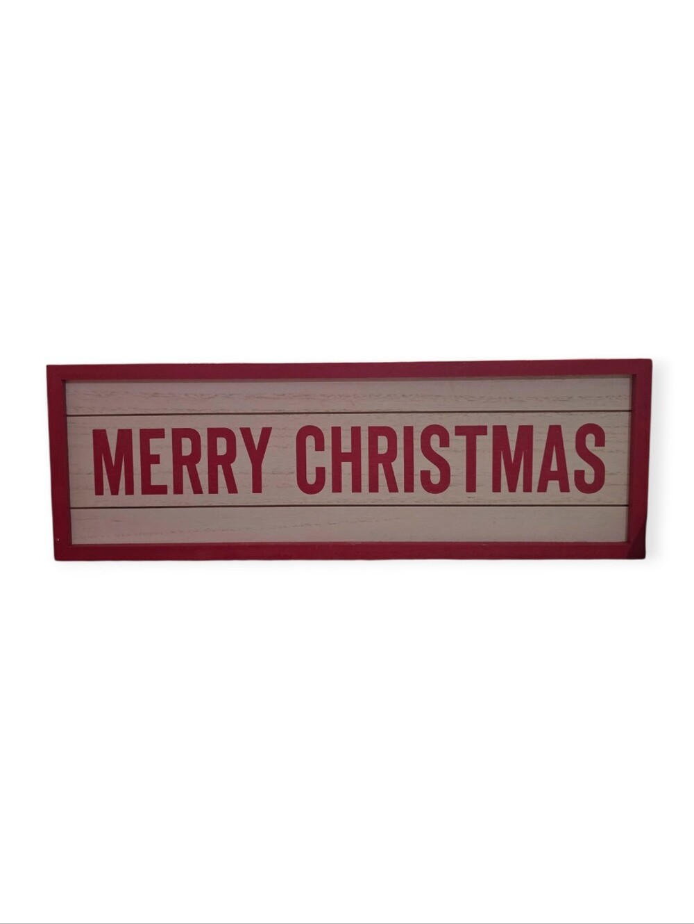 Merry Christmas Rustic Wood Wall Sign Red Farmhouse Holiday Decor